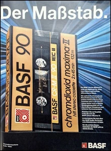 BASF 90 Chromdioxid, Audio Cassette, originale Werbung aus 1986 - Picture 1 of 1