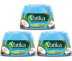 3 X 65ml Dabur Vatika Volume& Thickness Hair Cream w/ Coconut, Henna& Aloe Vera - Picture 1 of 7