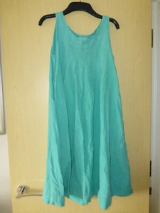 TOAST 100% Garment Dyed Linen Dress in Turquoise Green, Size 8 - Picture 1 of 5