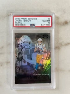 2020 Panini Illusions - Justin Herbert RC #7 - PSA 10 Los Angeles Chargers NFL - Bild 1 von 2