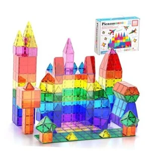 Magnetic Tiles 60pcs Kids Toys Classroom Sensory Toy for Toddlers STEM - Picture 1 of 3