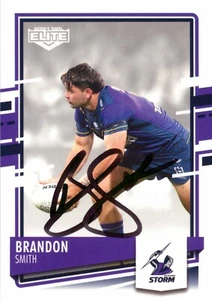 Signed 2021 MELBOURNE STORM NRL Card BRANDON SMITH - Picture 1 of 2