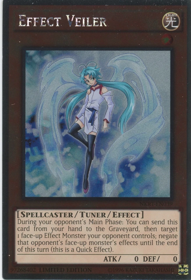 Yugioh Effect Veiler NKRT-EN039 Platinum Rare Limited Edition NM - Image 1 of 1