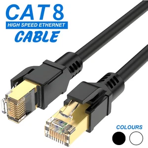 Ethernet Cable RJ45 Cat8 40GBPS Network Gold Super Fast LAN Lead SSTP Patch LOT - Picture 1 of 12