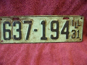 Illinois 1931 License Plate Antique Car Tag Model A Year - Picture 1 of 7