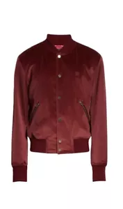 AMIRI Bomberjacke bestickt Logo Samt & Satin Größe 36 US 46 EU Neu ohne Etikett - Bild 1 von 6