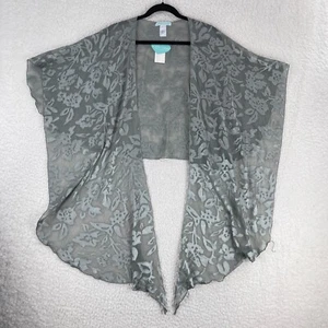 Betsey Johnson Gris Floral Burnout Bufanda Cubierta Envolvente Mujer Ligera Talla OS - Imagen 1 de 10
