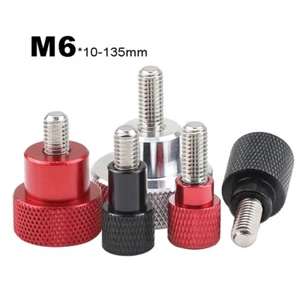 M6*10-60mm Knurled Thumb Screws High Type Hand Grip Knob Bolts, Aluminum Handle - Picture 1 of 10