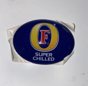 Fosters super chilled Oval Fisheye badge, Beer Pump Font Mancave Bar Pub Lager - Picture 1 of 1
