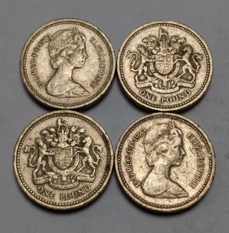 1x 1983 UK One Pound Coin - One British £1 - Elizabeth II - Great Britain Cover