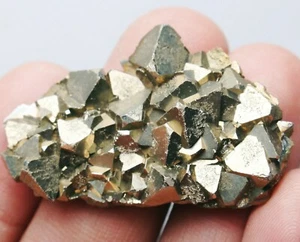 Raro esemplare minerale di pirite ottaedro bellezza unica naturale / Perù - Foto 1 di 8