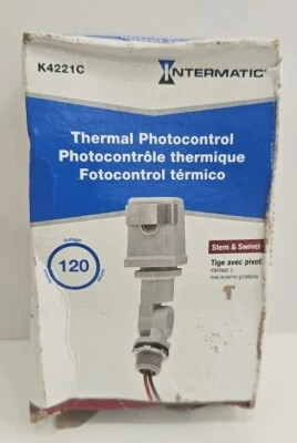 Intermatic K4221C 120-Volt Stem Swivel Mount Thermal Photocontrol (Photocell) - Image 1 of 4
