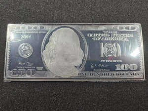 🌟 VINTAGE 2004 Washington Mint 4 troy oz .999 argento $5 certificato banconota lingotto - Foto 1 di 2