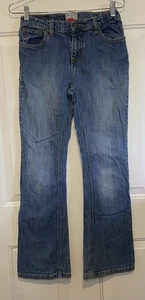 Jeans Place 1989 bootcut elasticizzato taglia 14 vita regolabile vintage ragazzo cotone - Foto 1 di 9
