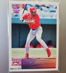 Eduardo Perez 2000 Pacific Crown Collection #'d 004/199 - Picture 1 of 3