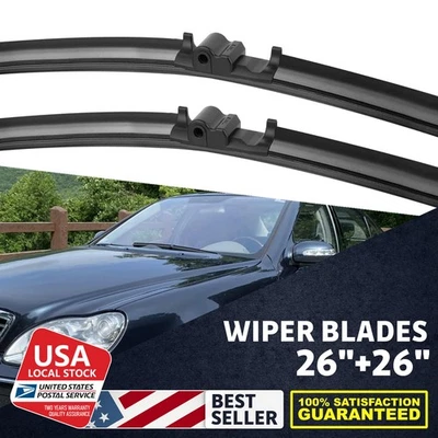 Juego de escobillas limpiaparabrisas delanteras de 27" y 27" OEM para Mercedes-Benz CL63 AMG 2008-10 Foto 1 de 4