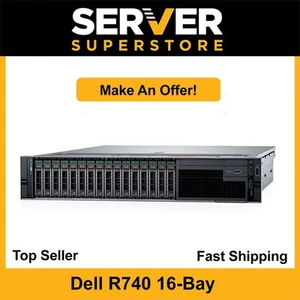 Dell PowerEdge R740 Server 2x Gold 6132 = 28 Cores H730P 64GB 2x NEW 480GB SSD - Picture 1 of 8