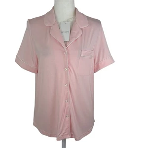 Cozy Earth Bamboo Pajama Top NEW XS Short Sleeve Stretch Knit Pink - Picture 1 of 8