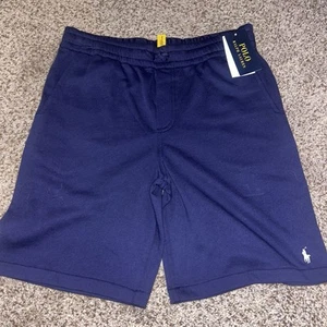 Polo Ralph Lauren Boys Logo Shorts NWT Size Large Navy - Picture 1 of 5