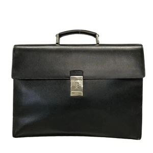 Auth PRADA - Black Saffiano Leather Men's Business Bag - Picture 1 of 10