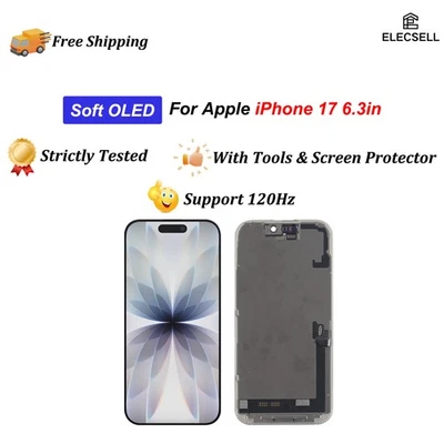 OEM Soft OLED For Apple iPhone 17 6.3in Display Touch Screen Replacement - Image 1 of 4