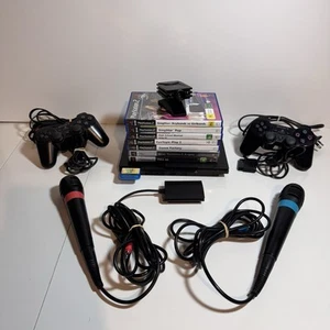 PlayStation 2 Slim Console + Games Singstar EyeToy Controllers PS2 - Picture 1 of 12