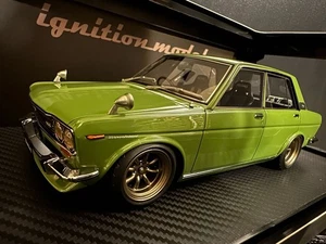 1/18 IG0615 Datsun Bluebird SSS 510 Green Ignition Model Diecast Car JDM Classic - Picture 1 of 10
