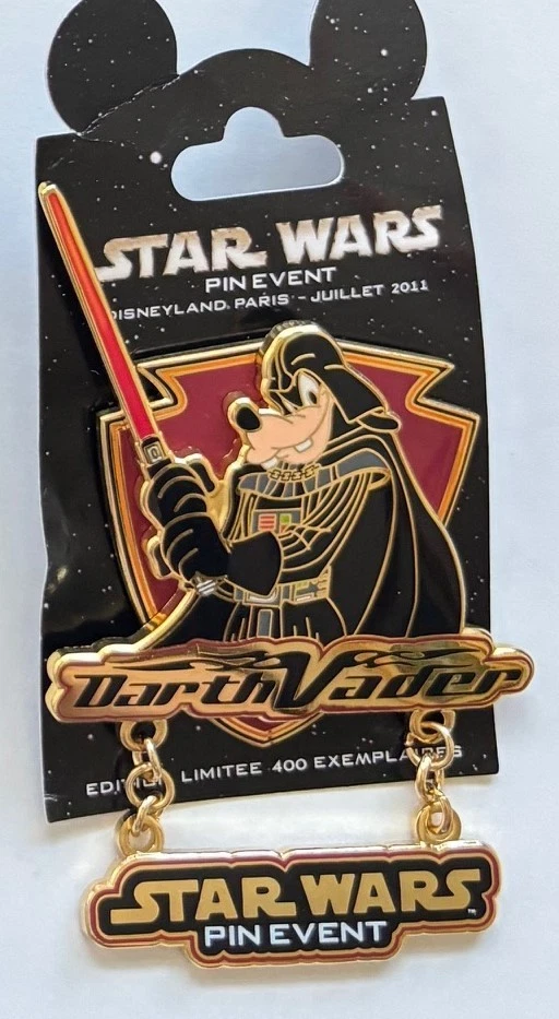 Prendedor 2011 DLP Disney París Disneyland Star Wars evento Goofy como Darth Vader LE 400 Foto 1 de 1