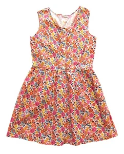 Guess 100% Cotton Pink Blue Yellow Floral Tunic Tank Summer Sun Dress Medium - Picture 1 of 9