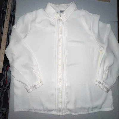 Blusa Koret Mujer’s 16 Túnica Crema Botones Manga Larga  Foto 1 de 4