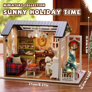 Kisoy Romantic and Cute Dollhouse Miniature DIY House Kit Creative Room Perfect - Picture 1 of 7