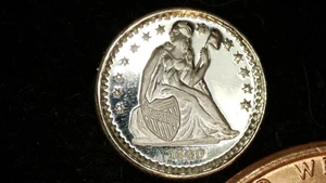 MINIATURE COIN 1807 HALF CAPPED BUST PROOF LIKE STERLING SILVER - Picture 1 of 2