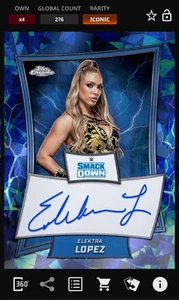 Elektra Lopez Blue Brand Signature Iconic - Topps Slam WWE Chrome Sapphire - Picture 1 of 1
