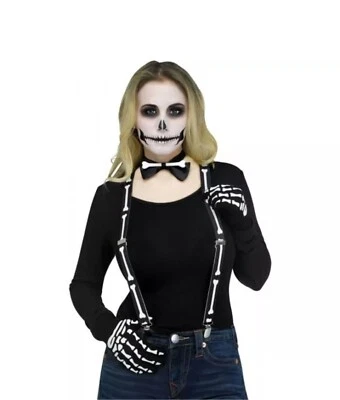 Juego de Tirantes Esqueleto (Pajarita, Guantes, Tirantes) Fun World Skeleton Foto 1 de 3