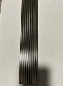 Metall Strohhalme Edelstahl 10,5" alle gerade 10er Set - Bild 1 von 1