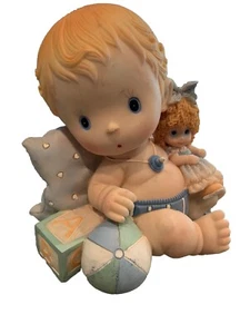 Baby Holding A Doll Figurine - Picture 1 of 8