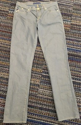 Pantalones Rock And Republic 12M Estilo Berlín Algodón Spandex Elástico Cremallera Frontal Brillo  Foto 1 de 4