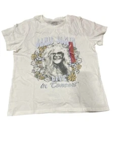 Grayson Threads Women's Janis Joplin Short Sleeve Graphic T-Shirt - White M - Picture 1 of 2