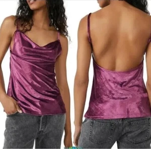 Free People All Night Velvet Tunic Fig Jam Size Small New - Picture 1 of 5