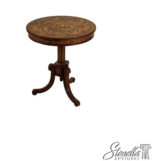 L42559: MAITLAND SMITH 3030-844 Marquetry Inlaid Round Table ~ NEW - Image 1 of 1