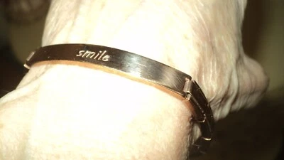 ITALIAN NOMINATION "SMILE" STRETCH BRACELET ROSE GOLD PLATED STAINLESS STEEL - Image 1 of 4