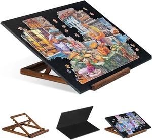 Foldable Jigsaw Puzzle Board with 3 Angle Adjustable Bracket/Stand, Lightweight - Picture 1 of 12