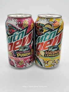 2 Full Limited Edition Mtn Dew Cans Baja Point Break Punch & Laguna Lemonade  - Picture 1 of 5
