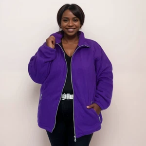 ROCKTHOSECURVES WOMENS FLEECE JACKET ZIP UP THICK POLAR FLEECE PLUS SIZE - Picture 1 of 27