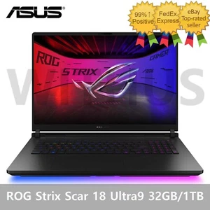 ASUS ROG Strix Scar 18 G835LW-SA045W 18" RTX5080 Ultra9 32G/1TB Win11 Laptop - Picture 1 of 9
