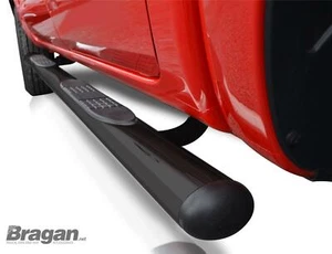 Side Bars BLACK For Mazda BT-50 2012 - 2016 Stainless Steel Step Pads - Picture 1 of 3