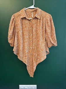 Blusa Free People Celia Estampado Animal Rust Combo XS - Imagen 1 de 4