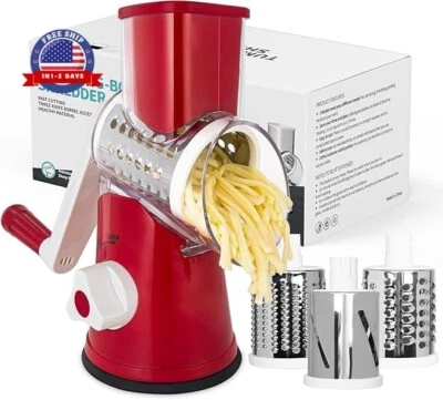 Rallador de queso rotatorio con manivela, para queso fresco, verduras,nuevo.2025 Foto 1 de 4