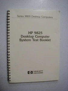 HP  "HP 9825 Desktop Computer System Test Booklet" for Desktop Controller - Picture 1 of 2