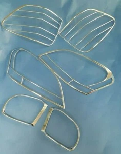 Set of  Chrome Headlights, Tail Lamps, Door Mirror Tims  2005-2011 Mercedes W164 - Picture 1 of 6